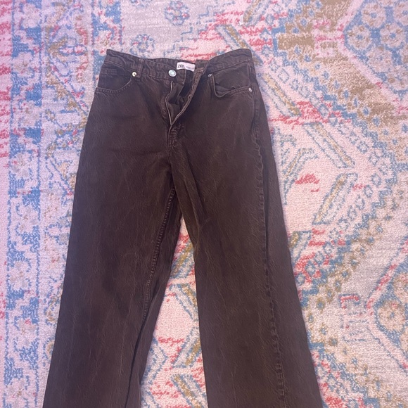 Zara Jeans Zara Brown Wide Leg Jeans Poshmark